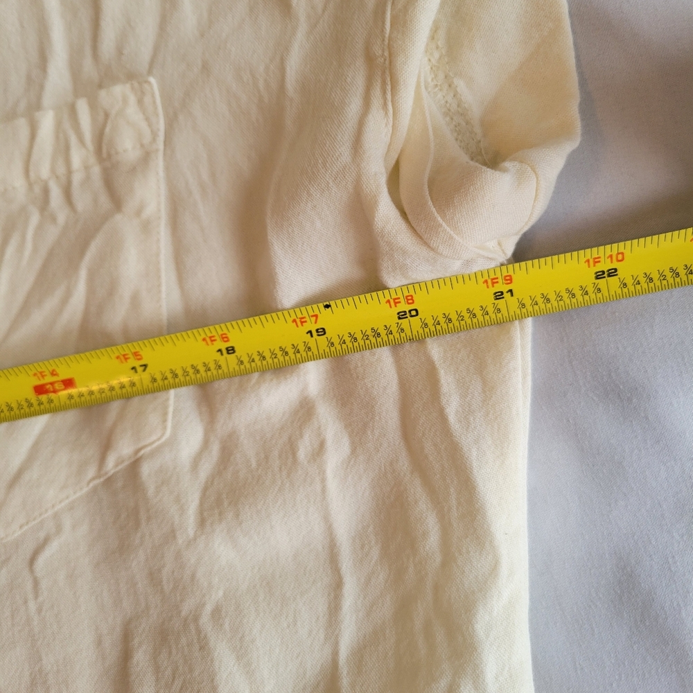 Umgee Off White Cotton Button Up Size Small - Picture 6 of 9